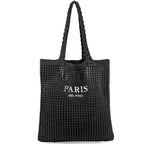 Large Crochet Mesh Tote Bag – Aesthetic Knit Shoulder Bag for Women