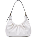 Women’s Ruched Cloud Shoulder Bag – Trendy Vegan Leather Hobo Purse, Soft Mini Underarm Handbag