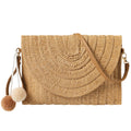 Women’s Woven Straw Crossbody Bag – Handmade Summer Beach Shoulder Purse