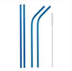 Steel Straw Color Straight Pipe Elbow Straw