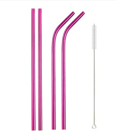 Steel Straw Color Straight Pipe Elbow Straw