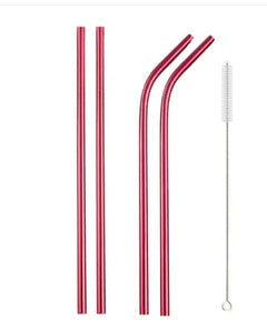 Steel Straw Color Straight Pipe Elbow Straw