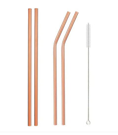 Steel Straw Color Straight Pipe Elbow Straw