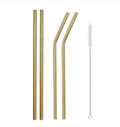 Steel Straw Color Straight Pipe Elbow Straw